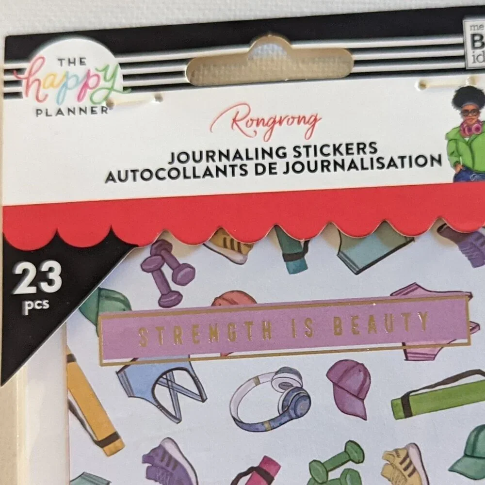 HTF Happy Planner Rong Rong 23pc Journaling Flip Stickers Women Fitness Fashion